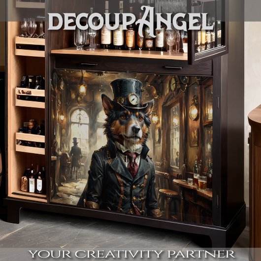 Duitse herdershond - Decoupage - Tissuepapier