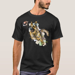 Duitse herdershond die speelt en een bal vangt voo t-shirt