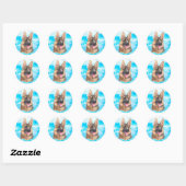 Duitse herdershond Elzassische GSD Pet Waterverf Ronde Sticker (Vel)