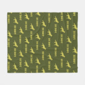 Duitse herdershond, foto en aangepaste naam herhal fleece deken (Voorkant (Horizontaal))