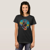 Duitse herdershond Funny Retro T-shirt (Voorkant volledig)