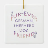 Duitse herdershond Furever Keramisch Ornament (Achterkant)