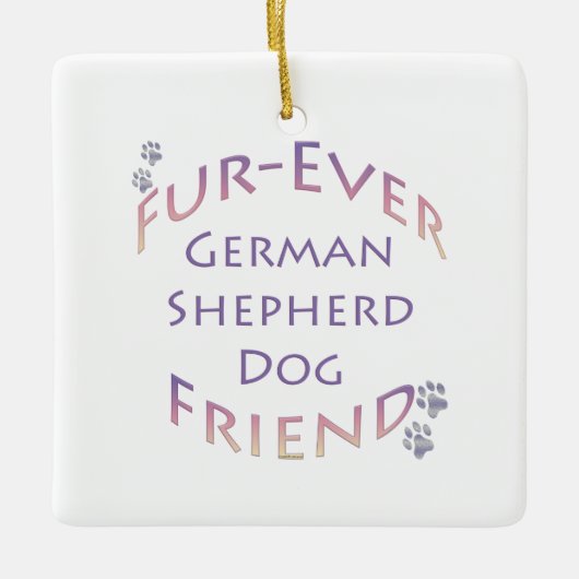 Duitse herdershond Furever Keramisch Ornament (Voorkant)