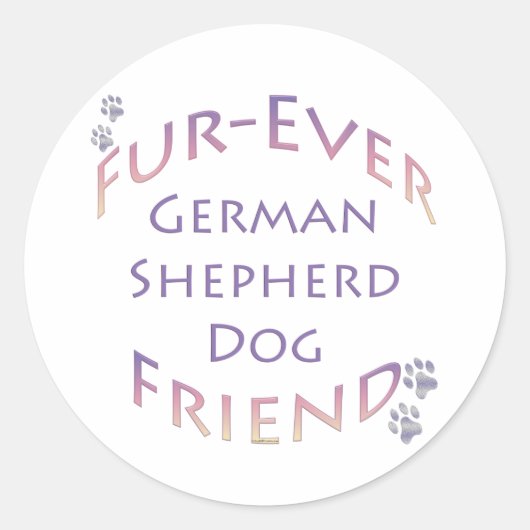 Duitse herdershond Furever Ronde Sticker (Voorkant)