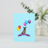 Duitse herdershond Gelukkige Verjaardag Briefkaart (Staand voorkant)