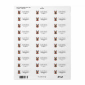 Duitse Herdershond Geometrisch Retouradres Etiket (Full Sheet)