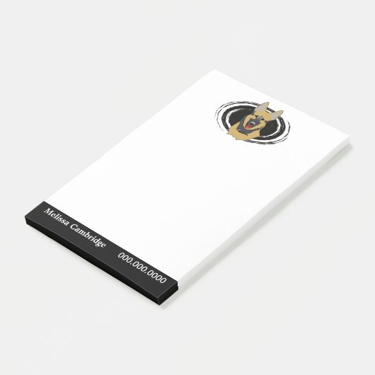 Duitse herdershond gepersonaliseerd post-it® notes (Schuin)