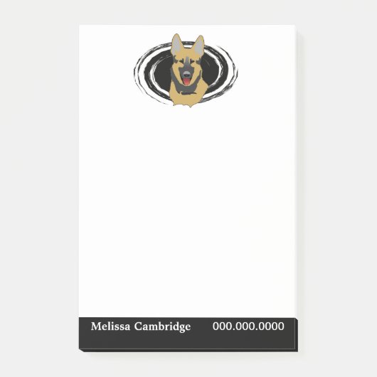 Duitse herdershond gepersonaliseerd post-it® notes (Voorkant)