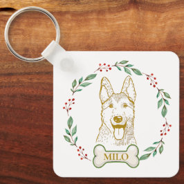 Duitse herdershond gepersonaliseerd sleutelhanger