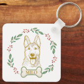 Duitse herdershond gepersonaliseerd sleutelhanger (Achterkant)