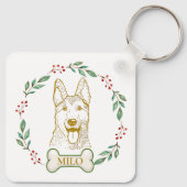 Duitse herdershond gepersonaliseerd sleutelhanger (Achterkant)