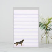 Duitse herdershond gevoerd briefpapier (Staand voorkant)