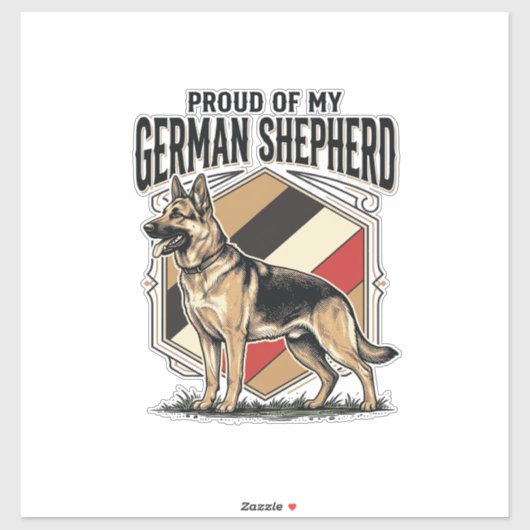 Duitse Herdershond Grafisch Vintage Gravure Honden Sticker (Vel)