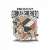 Duitse Herdershond Grafisch Vintage Gravure Honden Sticker (Voorkant)