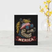 Duitse Herdershond - Grappige 4 juli Amerikaanse Kaart (Gele Bloem)
