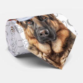 Duitse Herdershond Grappige Woof Kerstmis Hond Lie Stropdas