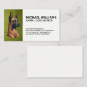 Duitse Herdershond | Gras | Dierenservice Visitekaartje (Voorkant / Achterkant)