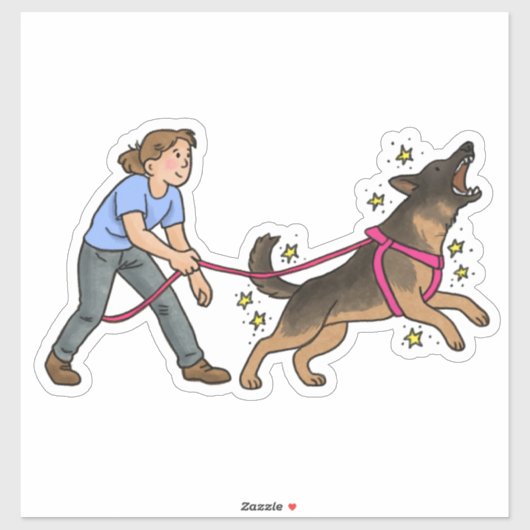 Duitse Herdershond (GSD) Bijtwerk Autodecal Sticker (Vel)