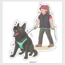 Duitse Herdershond (GSD) Bijtwerk Autodecal