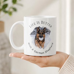 Duitse Herdershond GSD Foto Leven Is Beter Koffiemok