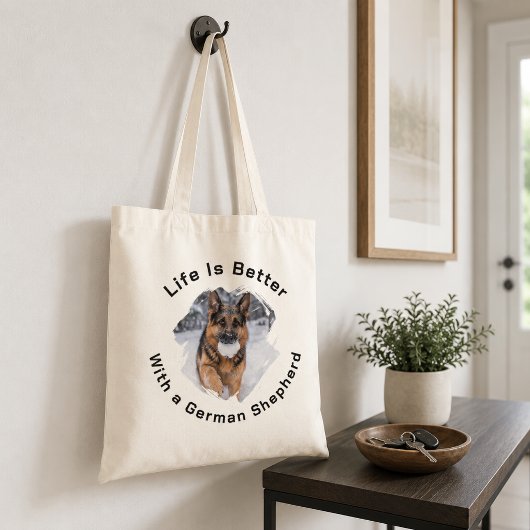 Duitse Herdershond GSD Foto Leven Is Beter Tote Bag