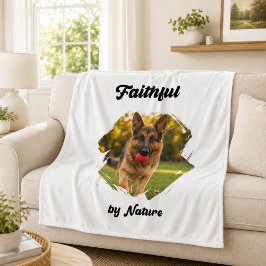 Duitse Herdershond GSD Foto Trouw van Nature Fleece Deken