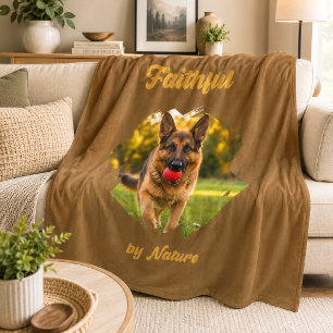 Duitse Herdershond GSD Foto Trouw van Natuur Bruin Fleece Deken