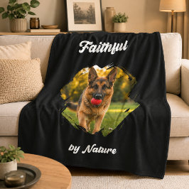 Duitse Herdershond GSD Foto Trouw van Natuur Zwart Fleece Deken