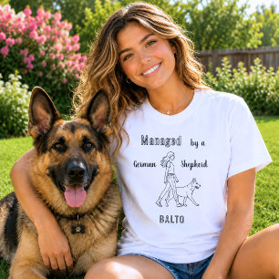 Duitse Herdershond GSD humor beheerd T-shirt