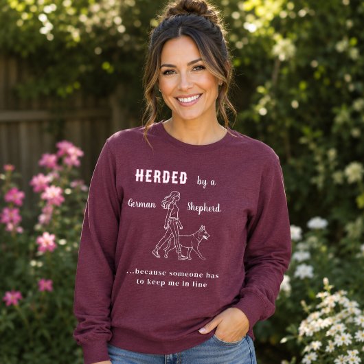 Duitse Herdershond GSD humor maroon Tri-Blend Shirt