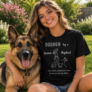 Duitse Herdershond GSD humor zwart T-shirt