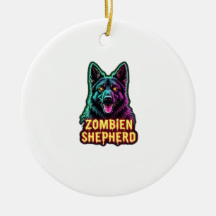 Duitse Herdershond GSD Shep Zombie Dog Halloween E Keramisch Ornament