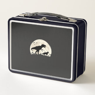 Duitse Herdershond Halloween Dinosaur Maan Silhoue