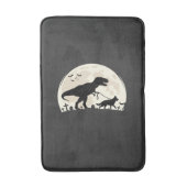Duitse Herdershond Halloween Dinosaur Maan Silhoue Badmat (Voorkant Verticaal)