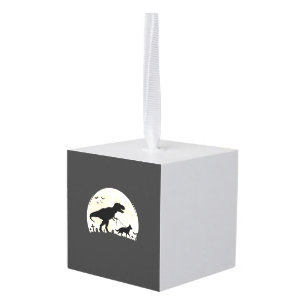 Duitse Herdershond Halloween Dinosaur Maan Silhoue Decoratie