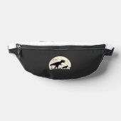 Duitse Herdershond Halloween Dinosaur Maan Silhoue Heuptasje (Liggend)