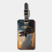 Duitse Herdershond Halloween Griezelen Bagagelabel (Voorkant verticaal)
