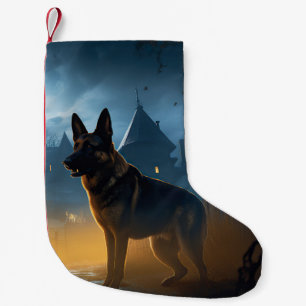 Duitse Herdershond Halloween Griezelen Kleine Kerstsok