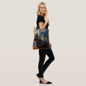 Duitse Herdershond Halloween Griezelen Tote Bag (Op model)