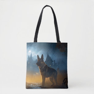 Duitse Herdershond Halloween Griezelen Tote Bag