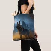 Duitse Herdershond Halloween Griezelen Tote Bag (Dichtbij)