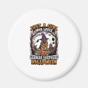 Duitse Herdershond Halloween Hond Heksenhoed Pompo Magneet