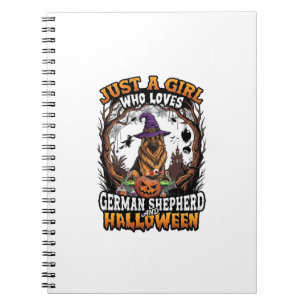 Duitse Herdershond Halloween Hond Heksenhoed Pompo Notitieboek