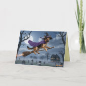 Duitse Herdershond Halloween kaart (Achterkant)