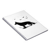 Duitse herdershond – Halloween Moon Silhouette Cl Notitieboek (Rechterzijde)