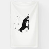 Duitse herdershond – Halloween Moon Silhouette Cl Spandoek (Verticaal)