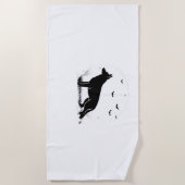 Duitse herdershond – Halloween Moon Silhouette Cl Strandlaken (Voorkant)