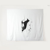 Duitse herdershond – Halloween Moon Silhouette Cl Wandkleed (Voorkant (horizontaal))