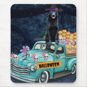 Duitse Herdershond Halloween Truck Griezelnacht Muismat