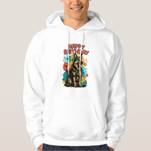 Duitse herdershond Happy Birthday Party Shep Clot Hoodie